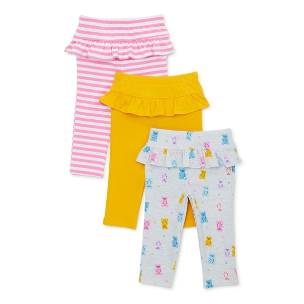 Garanimals Baby Girl Leggings Multipack, 3Pack, Sizes 0/324 Months