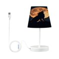 thumbnail image 2 of WOBOGO The Legend Of Starving Wolf Table Lamps Bedroom 3-Speed Dimmable Farm Style with Fabric Shade for Reading and Home Office, 2 of 8