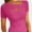 Hot Pink, variant on Womens Cutout Tops Fashion Sexy Short Sleeve Lightweight Slim Fitted Tops Tshirts