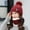 Wine, variant on Winter Set for Daily Commuters Soft Warm Cap and Scarf Compact Easy to Pack in Bag Hat Scarf