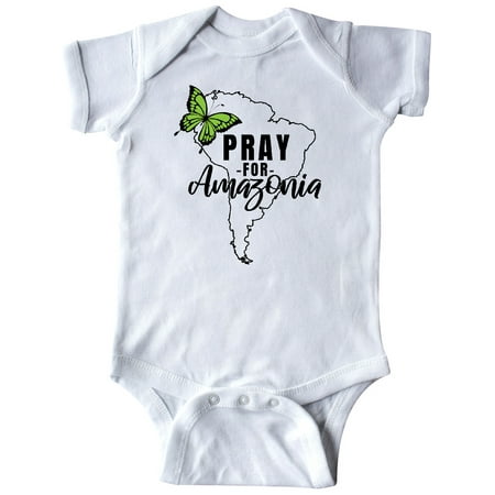 

Inktastic Pray for Amazonia South America Silhouette with Butterfly Gift Baby Boy or Baby Girl Bodysuit