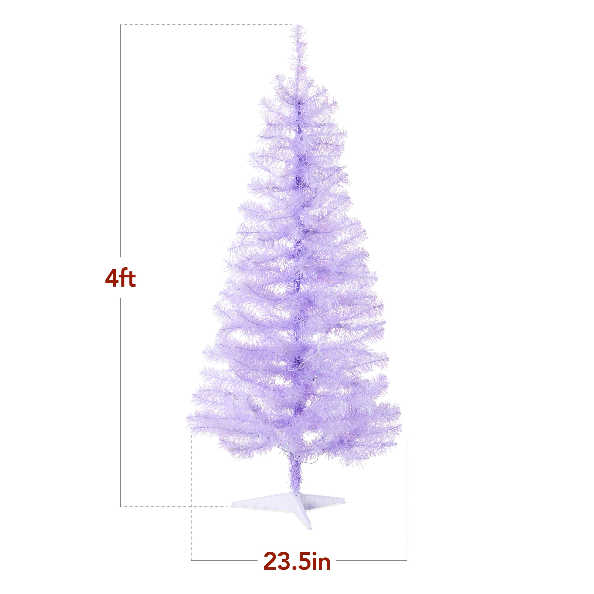 Best Choice Products 4ft Prelit Colored Christmas Tree, Artificial Tree Holiday Decor w/ LED Lights - Lavender