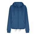 thumbnail image 6 of APEXFWDT Womens Long Sleeve Hooded Sweatshirt Casual Zip Up Jacket Hoodies with Pockets Women Comfy Solid Sweatshirt Jacket, 6 of 8