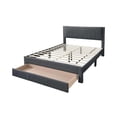 thumbnail image 7 of Daisy Full Bed w Drawer-Dark Gray Corduroy Upholstery-Foam Headboard, 7 of 7