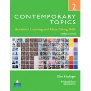 Contemporary Topics 2: Academic Listening and Note-Taking Skills, 3rd Edition 9780132345248 0132345242 - Used/Very Good