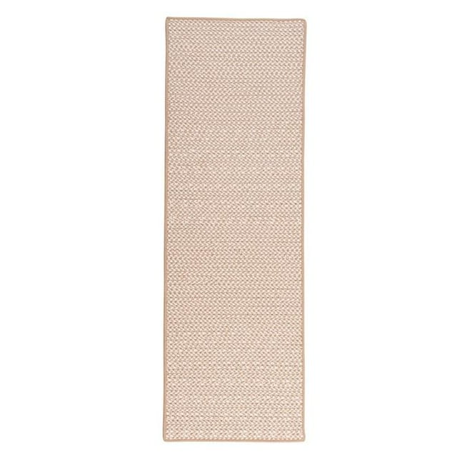 Colonial Mills Rug HB89R030X096S 2 ft. 6 in. x 8 ft. Herringbone Mudroom Braided Runner Sand