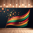 thumbnail image 5 of Colorful Design Freedom Banner Golden Stars Patriotic Decoration Black History for Cultural Events Educational Displays Indoor Celebration, 5 of 8