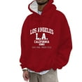 thumbnail image 4 of MIASHUI Unisex Los Angeles City Print Hoodie with Letter Design, Long Sleeve Pullover for Casual and Street Style Red,XXXL, 4 of 4