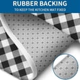 thumbnail image 4 of Black White Checkerboard Checkered Pattern Bathroom Rugs Sets 3 Piece,Toilet Cover Set,Absorbent Non Slip Bathroom Mats Sets with U-Shaped Contour Rug Toilet Rug Set, 4 of 5
