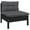 Black, variant on vidaXL Patio Middle Sofa with Gray Cushions Solid Pinewood
