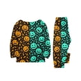 thumbnail image 5 of Spooky Family Pajamas Set Jack O Lantern Print, Elastic Waist Halloween Family Pajamas Long Sleeve Crew Neck, Funny Matching Halloween Pajamas for Ki’ds Adults, 5 of 6