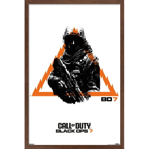 Call of Duty: Black Ops 7 (2025) - Burnt Orange Operative Wall Poster, 14.725" x 22.375" Framed