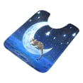 thumbnail image 3 of Ryvnso Magic Cat Night Bathroom Shaggy Rugs Toilet Mat Soft Contour Rug, 3 of 9