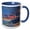 Blue/White, variant on 3drose, Image of Van Gogh Style Painting of Downtown Buildings and Trees, 11oz Magic Transforming Mug