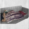 thumbnail image 5 of Woodland Soft Flannel Fleece Throw Blanket, Colorful Forest with Foggy Sun Rays Mystic Trees Magic Wilderness Fantasy, Cozy Plush for Indoor and Outdoor Use, 70" x 90", Lilac Dark Coral, by Ambesonne, 5 of 5