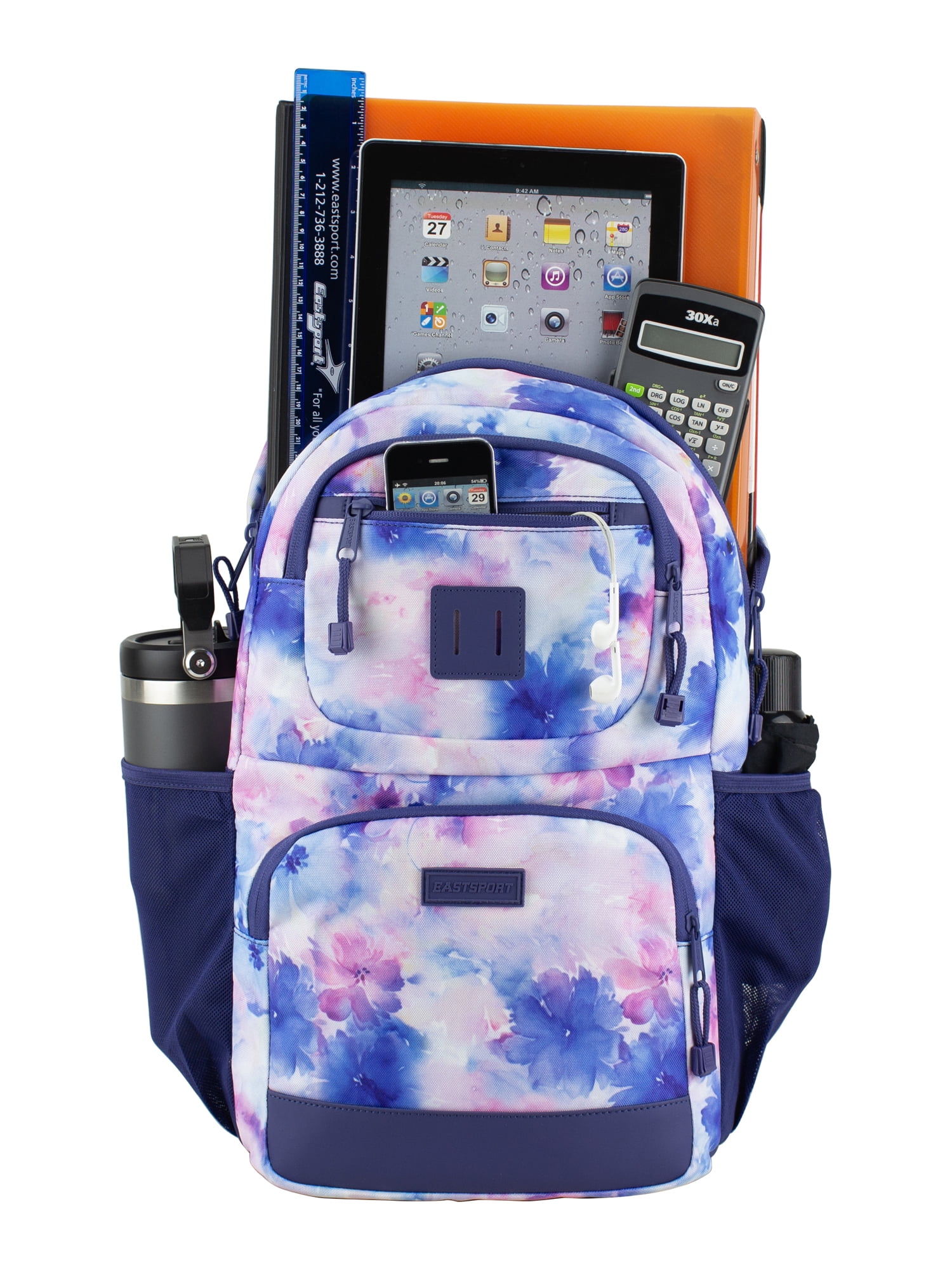Eastsport Unisex Eclipse 19" Core Backpack, Soft Floral