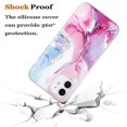 thumbnail image 4 of Dteck Case Compatible for iPhone 12/12 Pro 6.1 inch,Stylish Marble Pattern Slim Shockproof Flexible TPU Soft Case Rubber Silicone Cover Phone Case,Pink Marble, 4 of 5