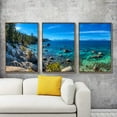 thumbnail image 2 of IDEA4WALL 3 Piece Framed Canvas Wall Art for Living Room, Bedroom Lake Tahoe Canvas Prints for Modern Home Decoration Ready to Hang, 2 of 4