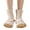 Khaki, variant on Pink Lazy Floor Mop Socks for Home Cleaning - Absorbent Microfiber Duster Slippers for Hardwood & Tile Floors