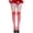 Red and white stripe, variant on Cute Strawberry Bows Thigh High Socks for Women Stretch Striped Long Stockings