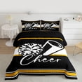 thumbnail image 2 of Homewish Sport Cheerleading 2pcs Bedding Comforter Set For Kids Children Teens Girls,Geometric Stripes Twin Comforter Sets,Girly Dreamy Dance Breathable Bedding Set,Luxury Bedroom Decor,Reversible, 2 of 8