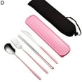 thumbnail image 1 of Ensemble de Couverts Pratiques de Qualité Alimentaire 1 Ensemble de Couverts Réutilisables pour Camping Portable Kit de Couverts Réutilisables, 1 of 4