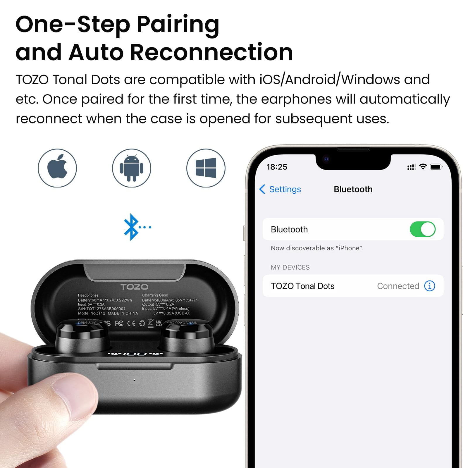 Bluetooth Headphones How To Pair Tozo Earbuds To Iphone T12
