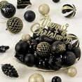thumbnail image 2 of HOBLOC 65 PCS Christmas Ball Ornaments, Decorative Hanging Baubles, Black & Gold Shatterproof Christmas Tree Hanging Ball Ornaments Party Decorations for Xmas Trees, 2 of 7