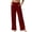 Red, variant on Sexlip Women's Wide Leg Pants All Season loose fit wide leg high waist cotton linen cotton slit casual soft fabric Orange S