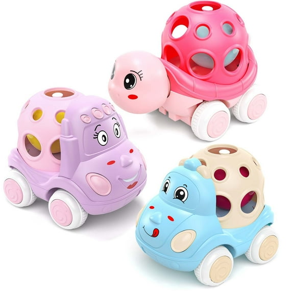 JVBTVB Toys, Toy Cars for Boys and Aged 1 - 3 - Push - and - Go Sound - Making Cars Suitable for Infants Aged 6 - 18 Months 1st Birthday Gift Toy Cars with Bells SetHoliday Gifts