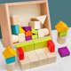 thumbnail image 1 of Caja de madera Bloque de construcción Reconocimiento de forma Ensamblaje creativo Pensamiento Reconocimiento Color Educación temprana LingWen 8390614126022, 1 of 1