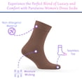 thumbnail image 2 of PureTwine Crew Socks for Women Soft Breathable Non-Binding Socks Bamboo Viscose Moisture Wicking Womens Dress Socks 6-Pack, 2 of 7