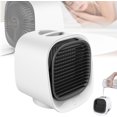 thumbnail image 1 of Aire acondicionado portátil, enfriador de aire personal recargable con 3 velocidades, mini ventilador de aire acondicionado con luz nocturna, ventilador de escritorio silencioso para el hogar, dormito, 1 of 7