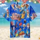 thumbnail image 2 of Camisa de manga corta para hombre para fiesta en la playa Camisa abotonada para hombre Camisa de moda con estampado cúbico de cono de helado para hombre Ropa para hombre, 2 of 4