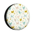 thumbnail image 1 of Fotbe Chicken Funda de Llanta de Repuesto con Estampado, Engrosada, Ajuste Universal para Jeep, Remolque, RV, SUV, Camión-15 inch, 1 of 6