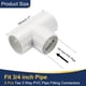 thumbnail image 2 of Uxcell 8Pcs Conector de Tee de 3 Vías de 3/4", Accesorios de Esquina de Grado de Construcción de Muebles para Estructura de Soporte de Jardín de Estante DIY, Conexión de Carpa, Blanco, 2 of 6