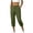 #0415-Army Green, variant on Trousers for Women High Waist Button Front Cargo Capri Pants Urban Casual Wear Elastic Cuffs Loose Fit Bottoms Gift