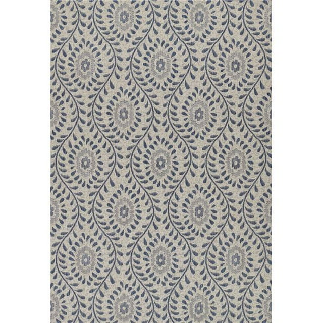 Momeni RIVRARV-09BLU4160 4 ft. 1 in. x 6 ft. Riviera Machine Made Transitional Rectangle Area Rug, Blue