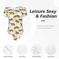 thumbnail image 4 of Kdxio Leopard Print for Women's Short-Sleeved Onesie Stylish Round Neck Pajamas Bodysuit Jumpsuit Nightwear-X-Large, 4 of 7