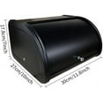 thumbnail image 2 of Stainless Steel Bread Box,Large Capacity Bread Box with Roll Up Lid Multifunctional Counter Storage Container,Bread Bin Holder,For Home and Kitchen (Black-12" L X 10.2" W X 7.2" H), 2 of 7
