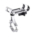 thumbnail image 4 of Soporte para teléfono de bicicleta ajustable de aleación de aluminio para dispositivo de ciclismo y scooter Plateado rotativo, 4 of 9