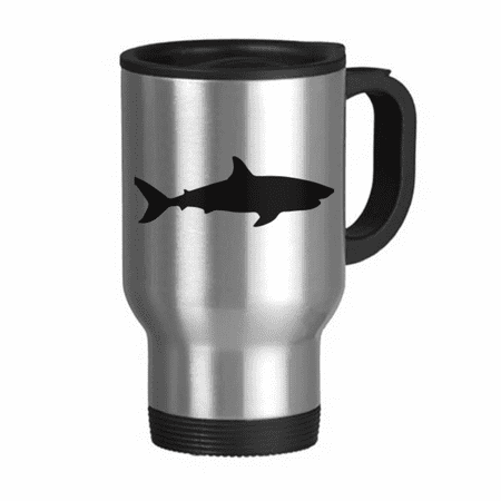 

Docile Blue Ocean Shark Fierce Fish Travel Mug Flip Lid Stainless Steel Cup Car Tumbler Thermos