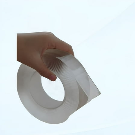 ICERUN Double Sided Tape Removable Adhesive Nano Tape | Heavy Duty Transparent Removable Mounting Strips | Reusable Wall Carpet Adhesive Tape (9.85 FEET)