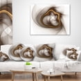 thumbnail image 4 of Designart Brown Abstract Fractal Flower - Floral Throw Pillow - 18x18, 4 of 5