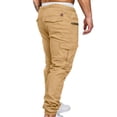 thumbnail image 4 of Jerdar Mens Casual Joggers Pants - Cotton Drawstring Chino Cargo Pants Hiking Outdoor Twill Track Jogging Sweatpants Pants, 4 of 5