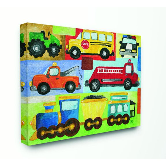 The Kids Room by Stupell Transportation Collage Canvas Wall Art by nJoyArt