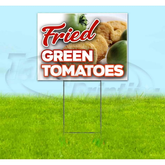 Fried Green Tomatoes (18" x 24") Yard Sign, Includes Metal Step Stake