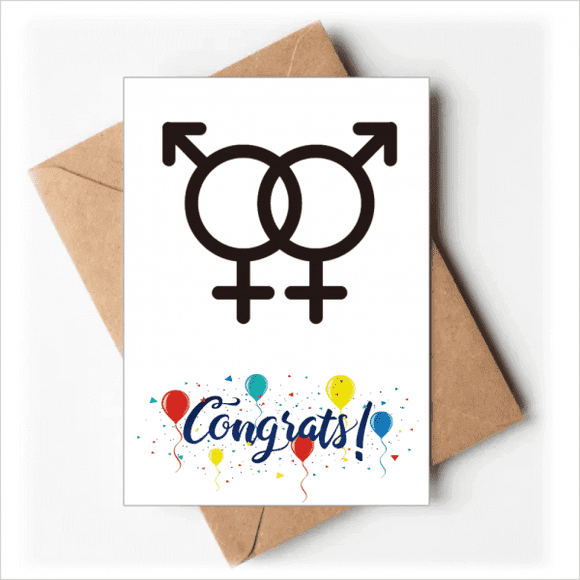 Identifying Rainbow Equality Double-Number Distinction Wedding Cards Congratulations Greeting Envelopes