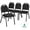Black, variant on HaiNova Dome Back Stack Chair 4 Pack, with Black Vinyl Seat and Back, 500-lb Weight Capacity, Black Steel Frame, for Banquets, Weddings, Black