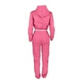 thumbnail image 5 of Women's Casual Solid Color Pullover Long Sleeved Hooded Sweatshirts And Pants Two-piece Outfits Set, 5 of 13